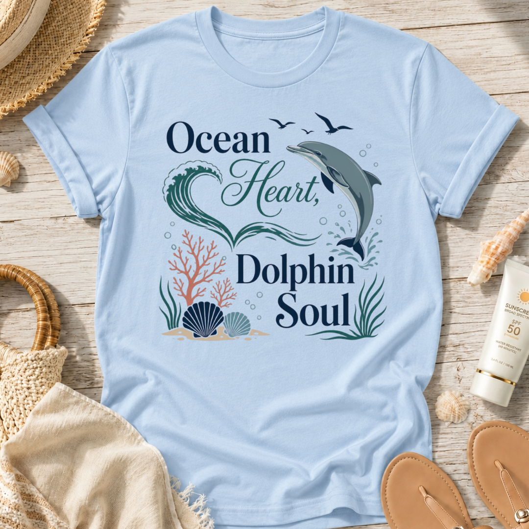 Ocean Heart Dolphin Soul T-Shirt