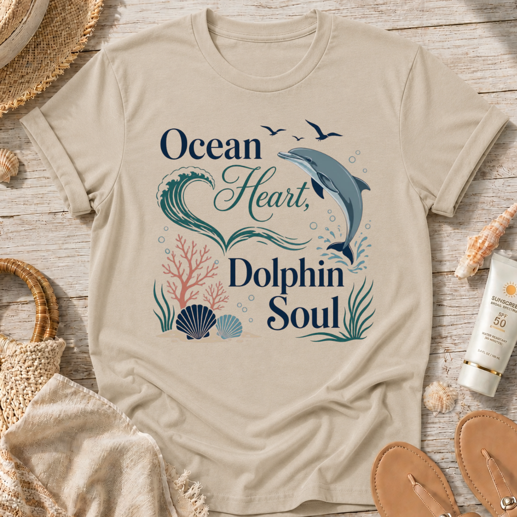 Ocean Heart Dolphin Soul T-Shirt