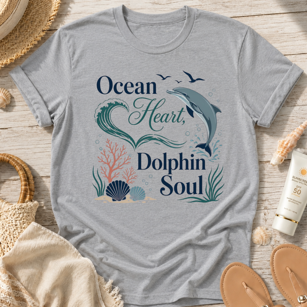 Ocean Heart Dolphin Soul T-Shirt