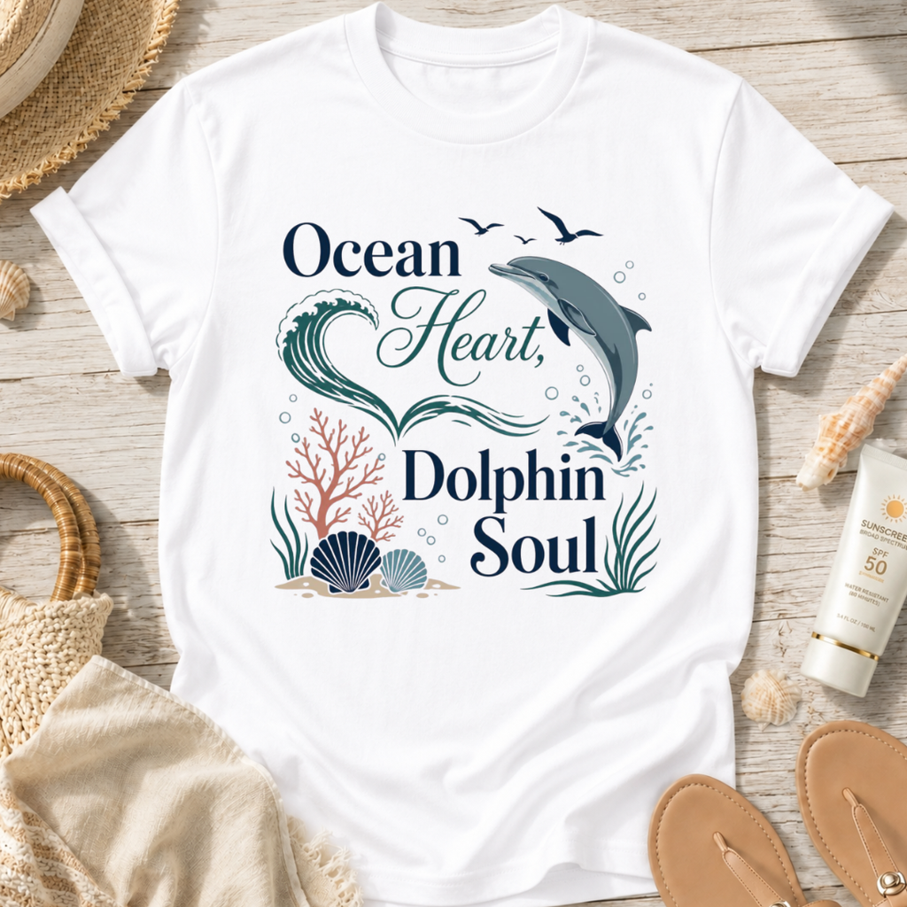 Ocean Heart Dolphin Soul T-Shirt