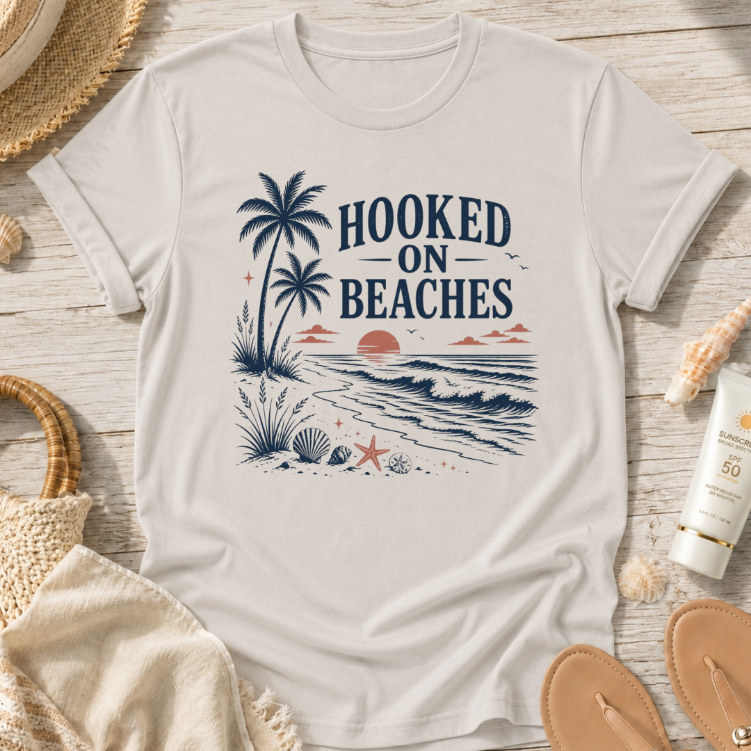 Hooked on Beaches T-Shirt