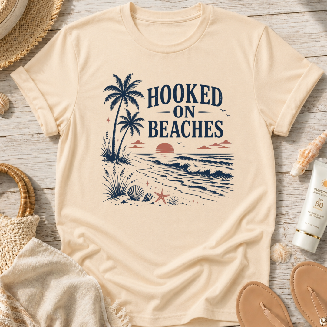 Hooked on Beaches T-Shirt