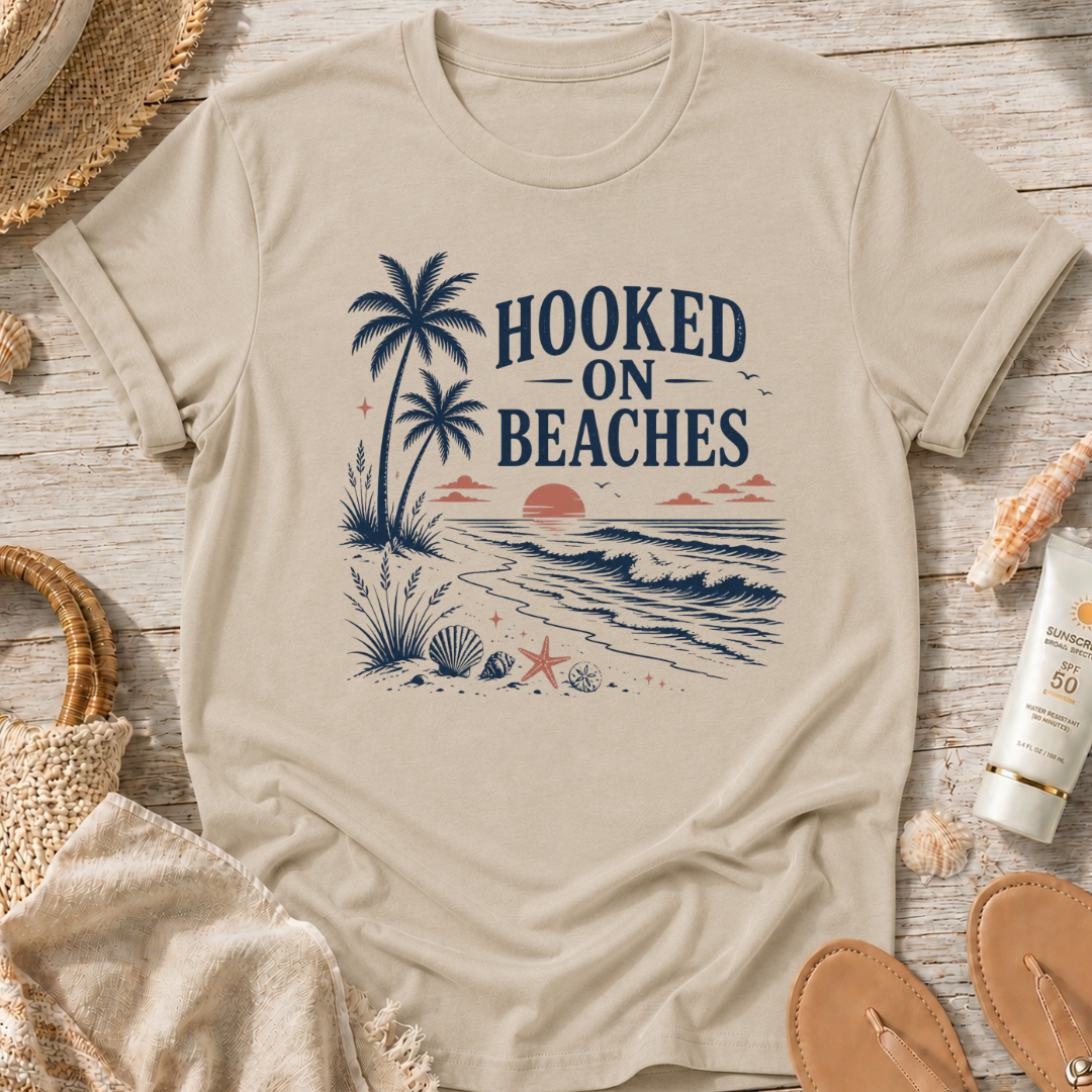 Hooked on Beaches T-Shirt