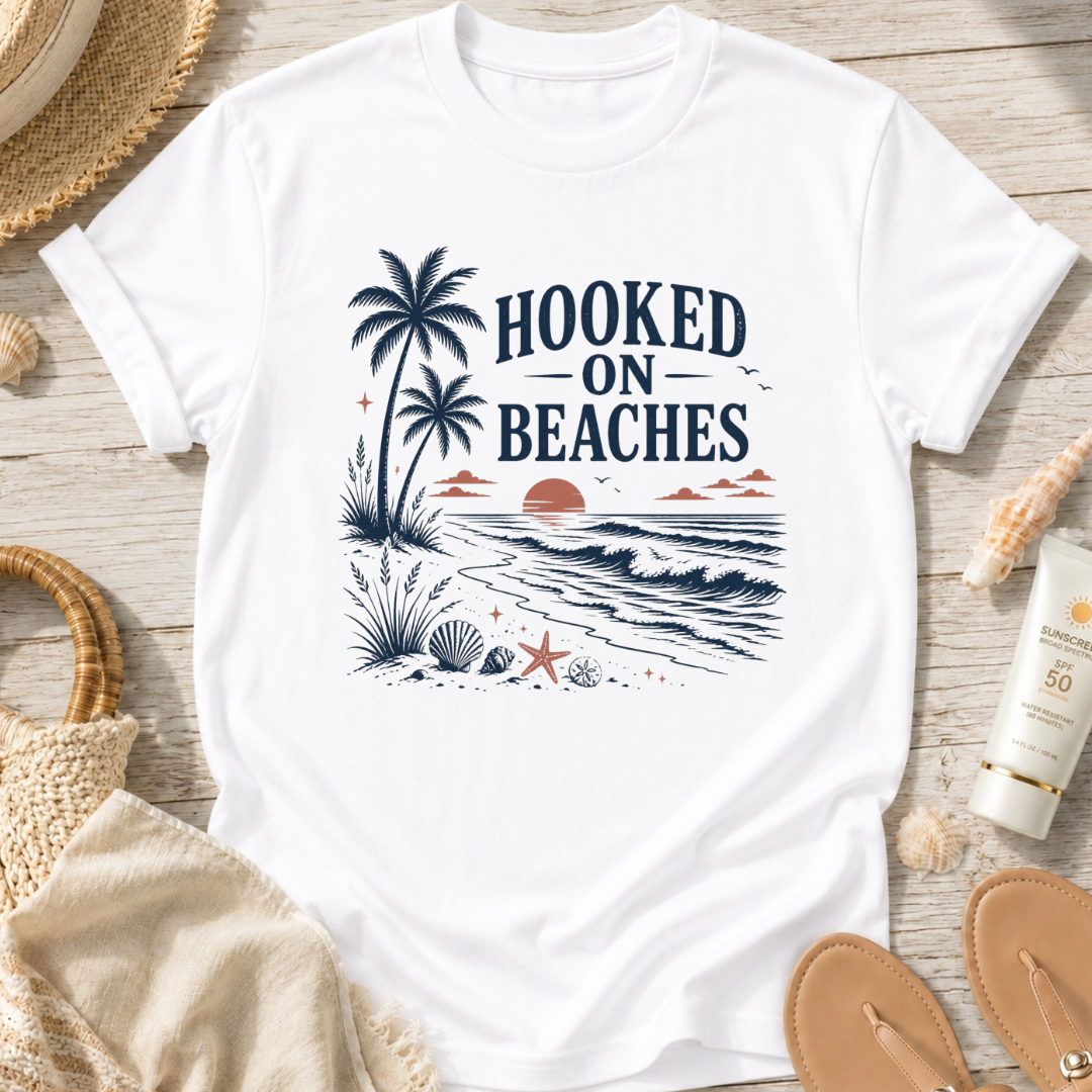 Hooked on Beaches T-Shirt