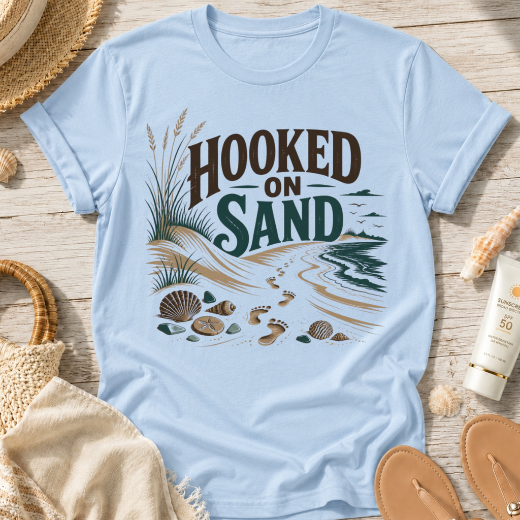 Hooked on Sand Beach T-Shirt