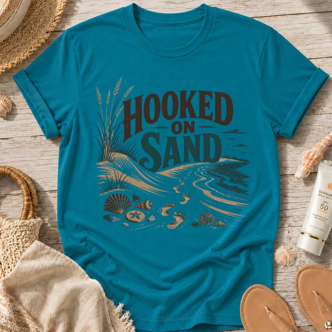Hooked on Sand Beach T-Shirt