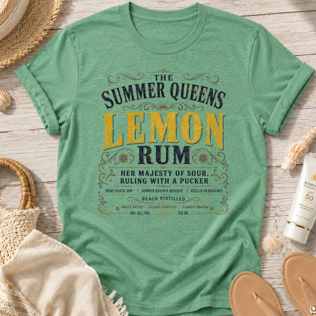 The Summer Queens Lemon Rum Label T-Shirt