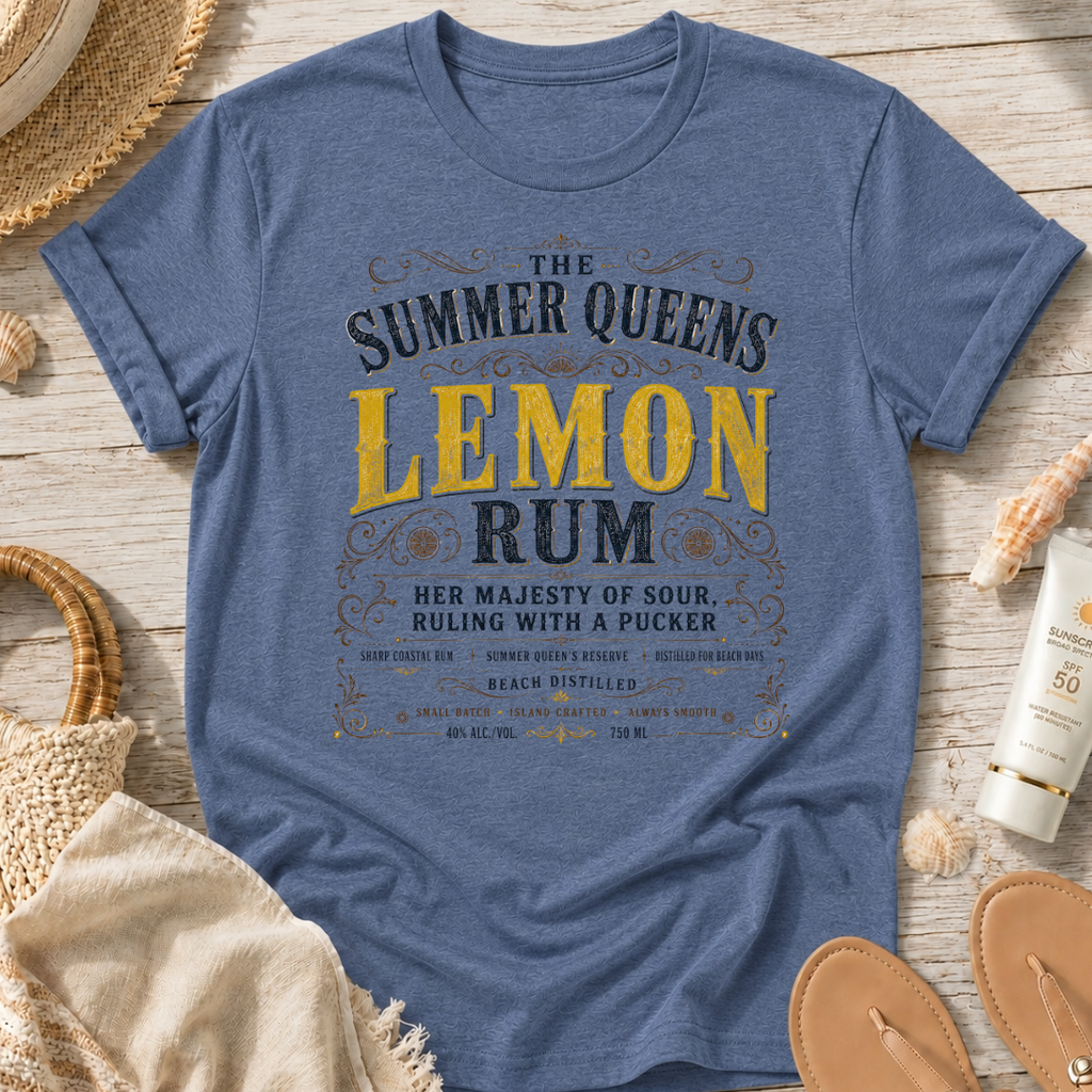 The Summer Queens Lemon Rum Label T-Shirt