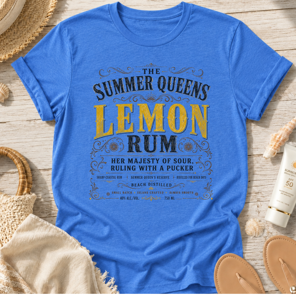 The Summer Queens Lemon Rum Label T-Shirt