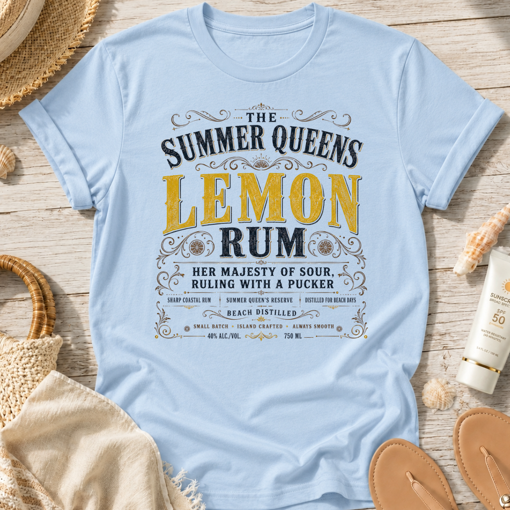 The Summer Queens Lemon Rum Label T-Shirt
