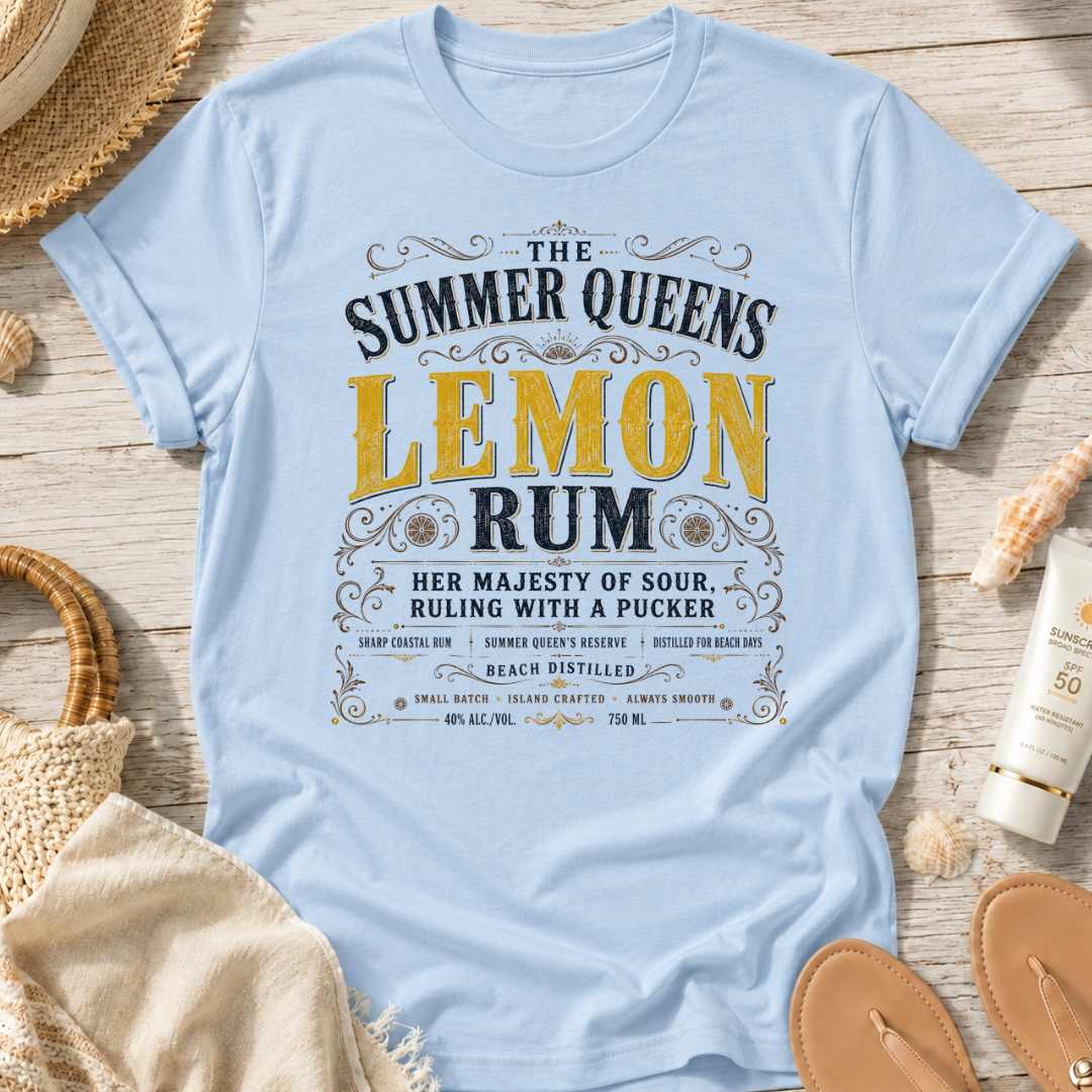 The Summer Queens Lemon Rum Label T-Shirt