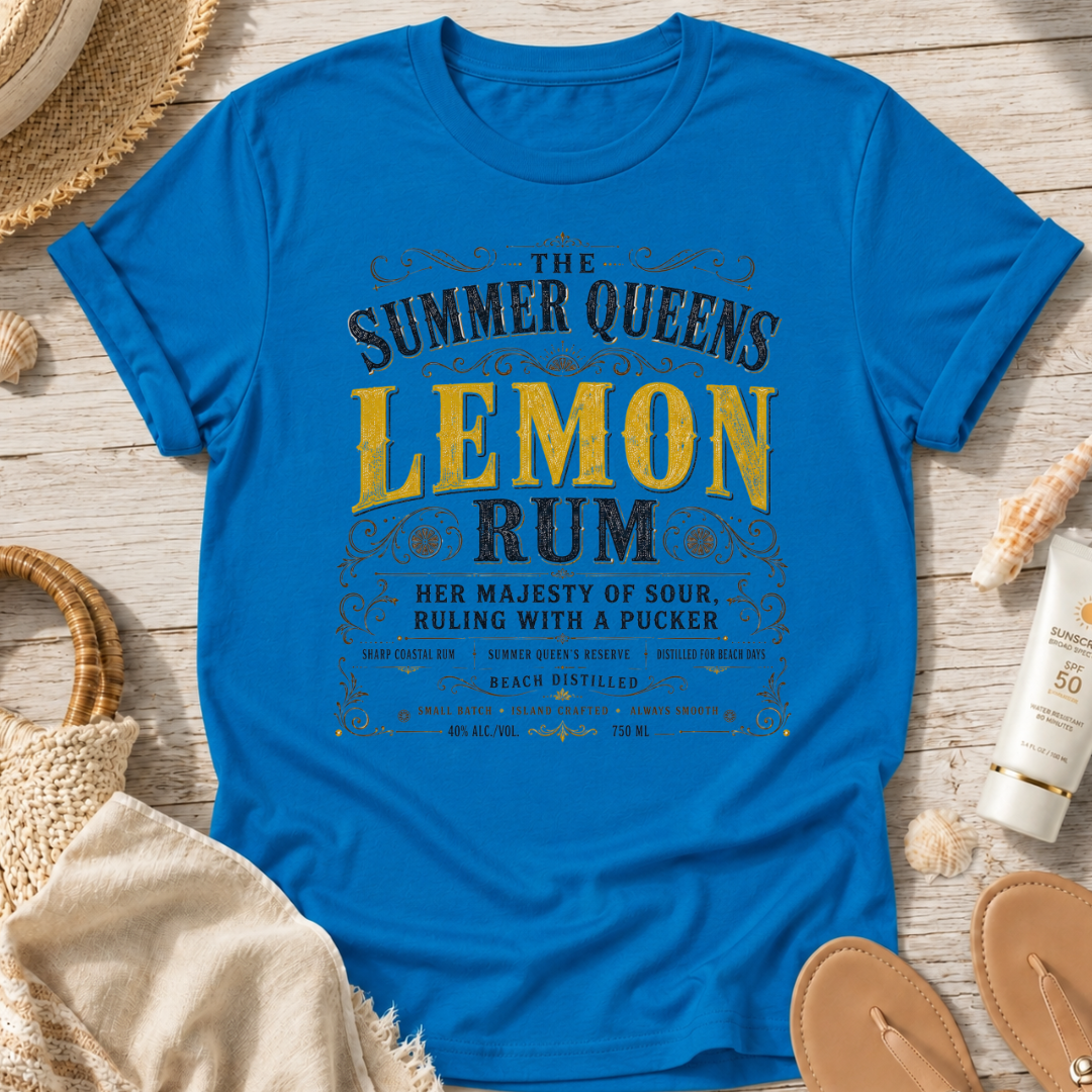 The Summer Queens Lemon Rum Label T-Shirt