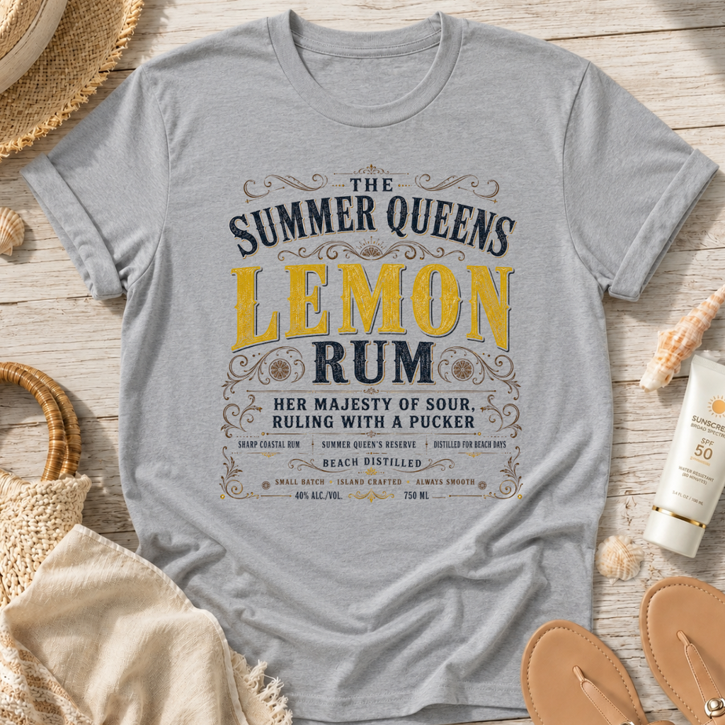 The Summer Queens Lemon Rum Label T-Shirt