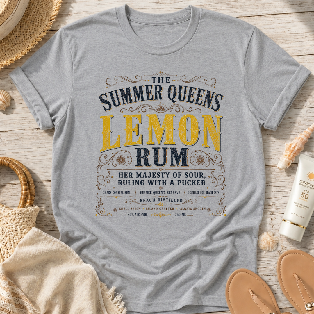 The Summer Queens Lemon Rum Label T-Shirt