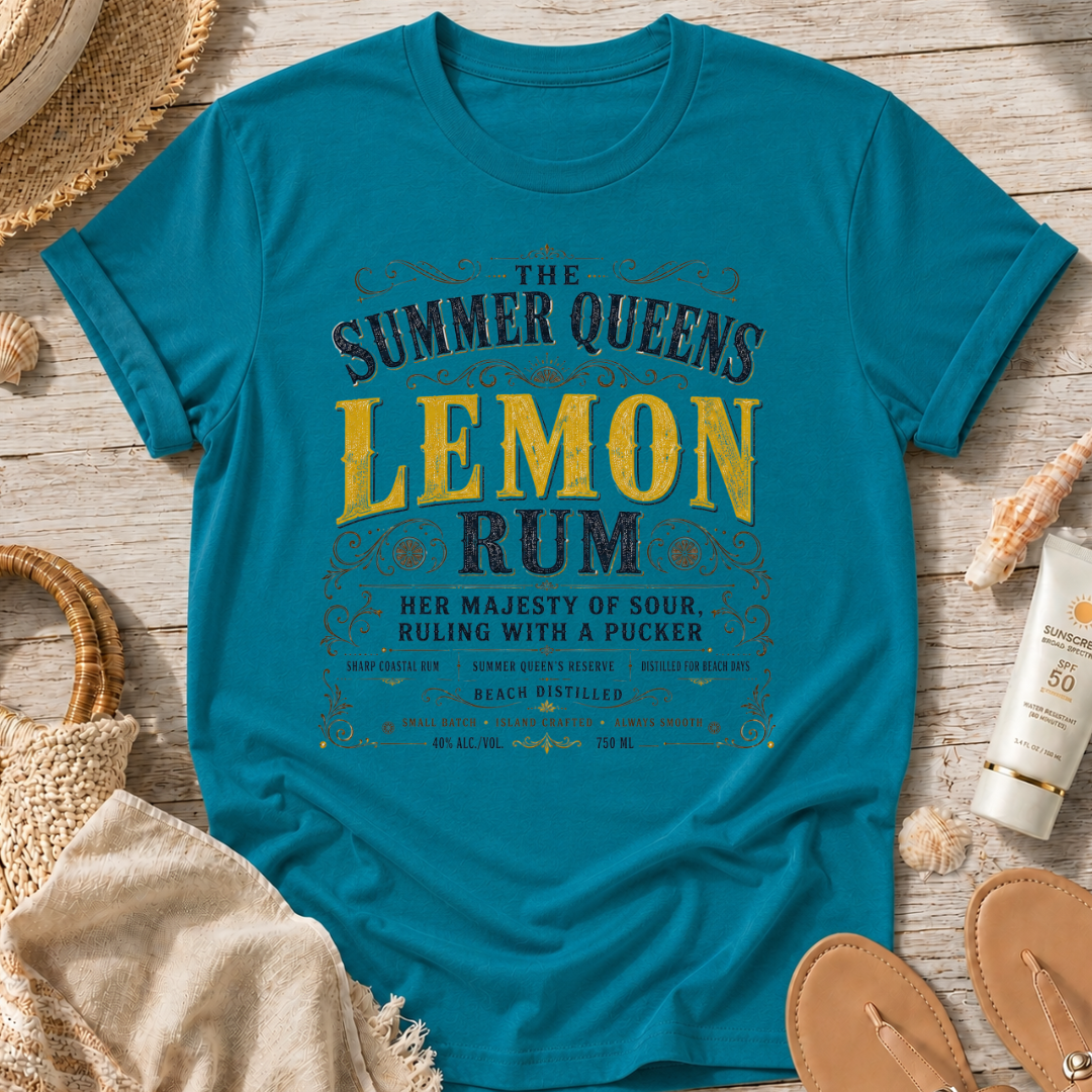 The Summer Queens Lemon Rum Label T-Shirt