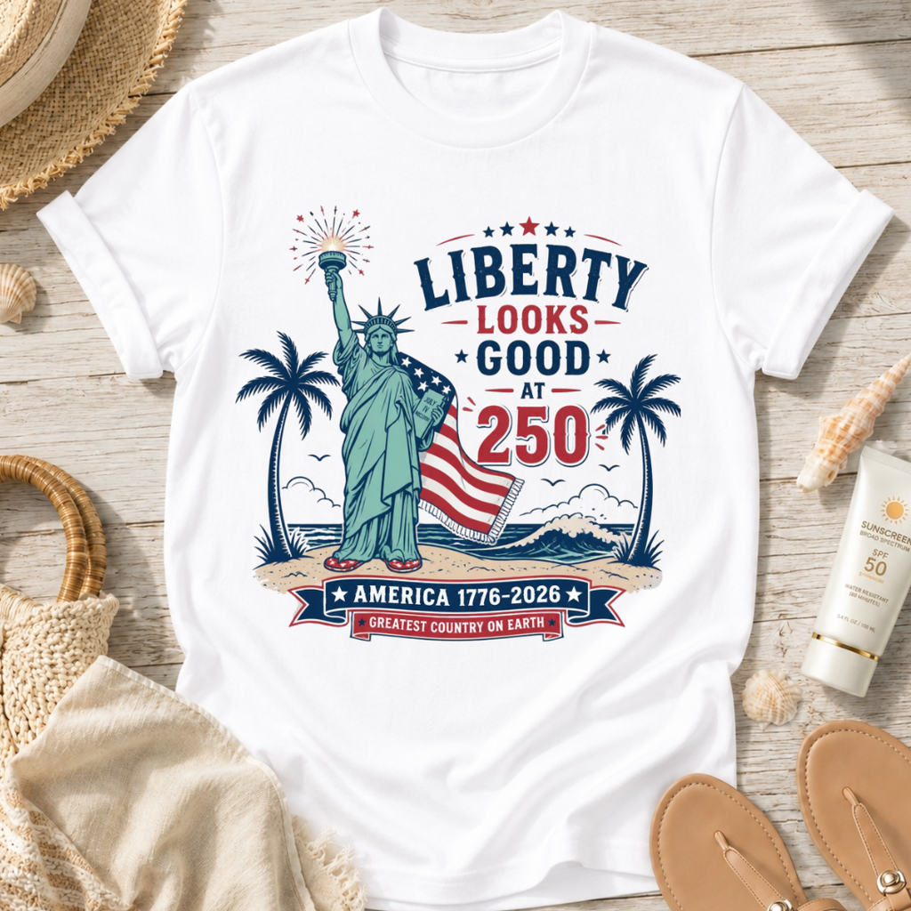 Liberty Looks Good at 250 T-Shirt