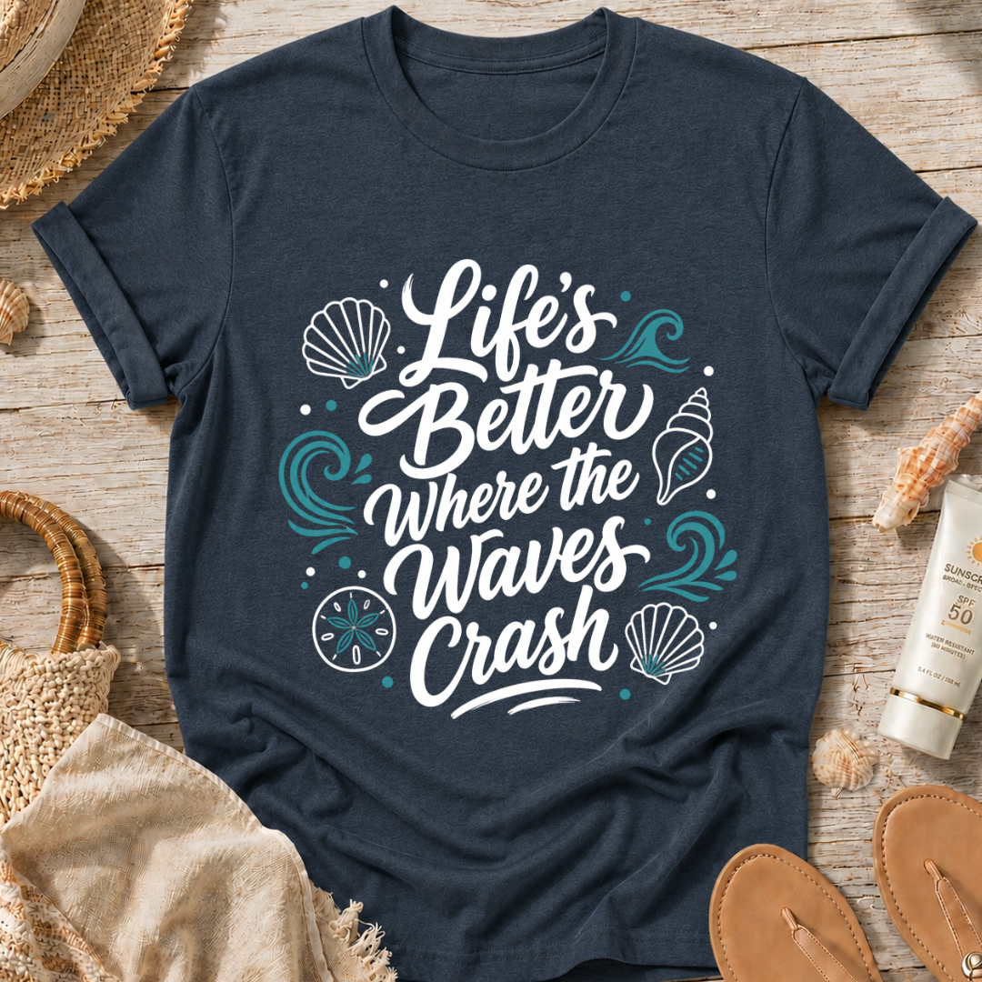 Life’s Better Waves Crash T-Shirt