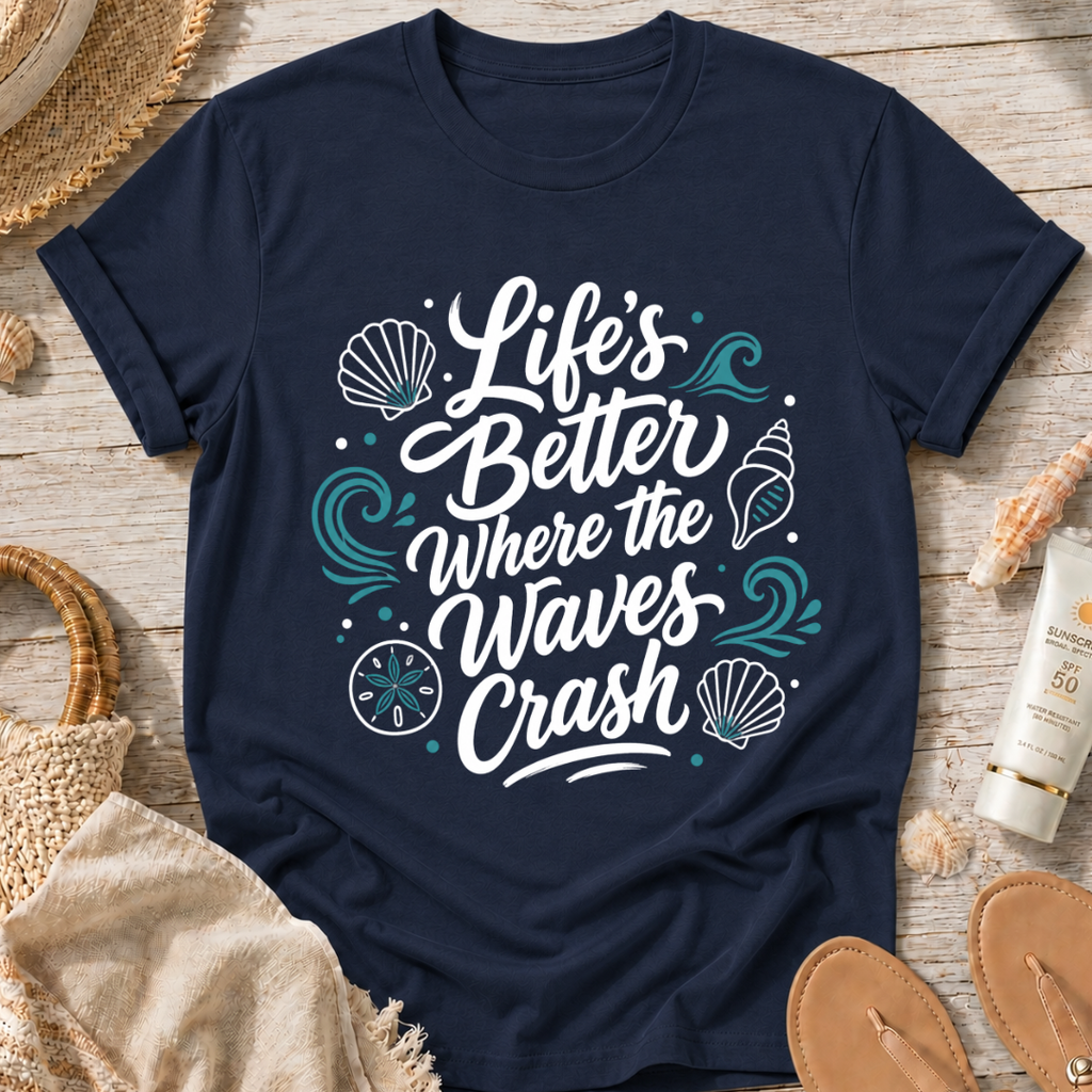 Life’s Better Waves Crash T-Shirt