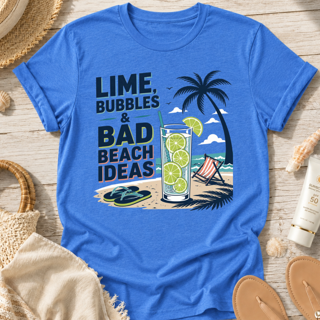 Lime, Bubbles & Bad Beach Ideas T-Shirt