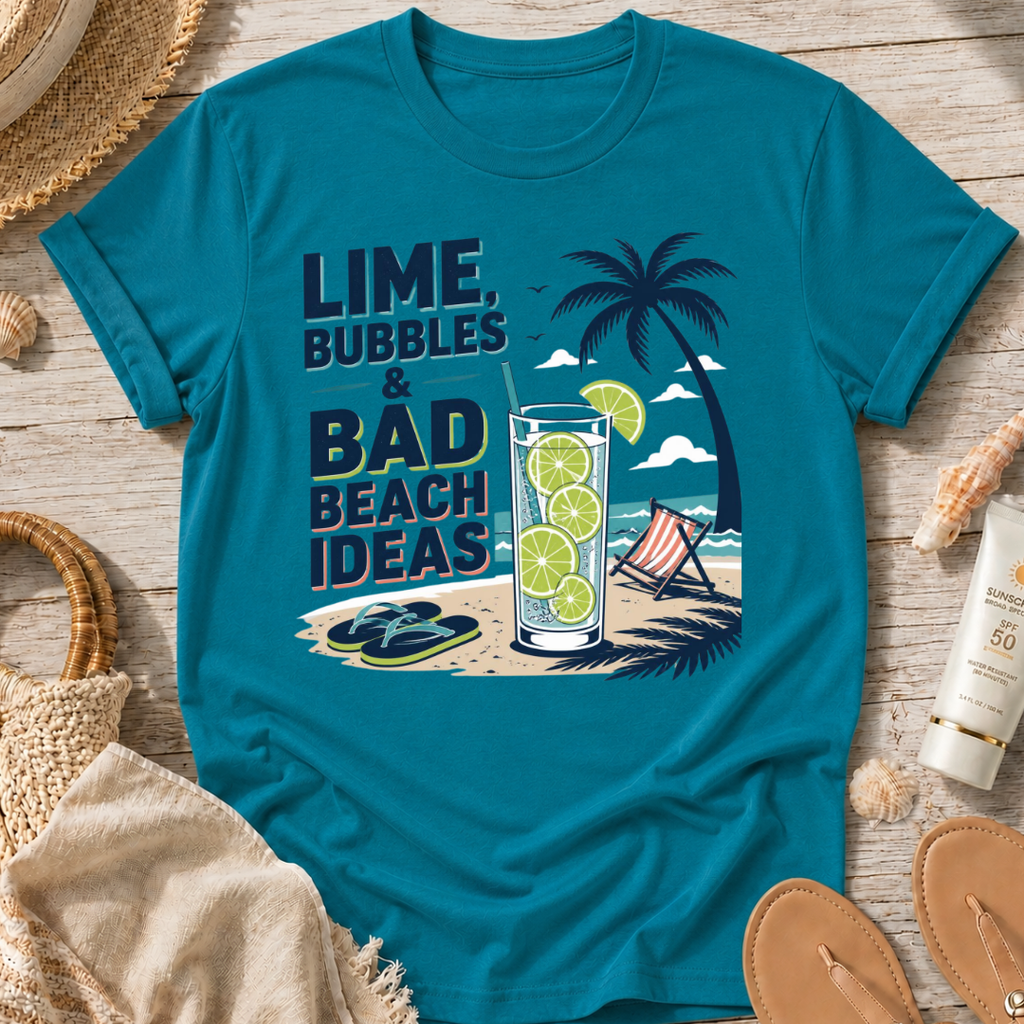 Lime, Bubbles & Bad Beach Ideas T-Shirt