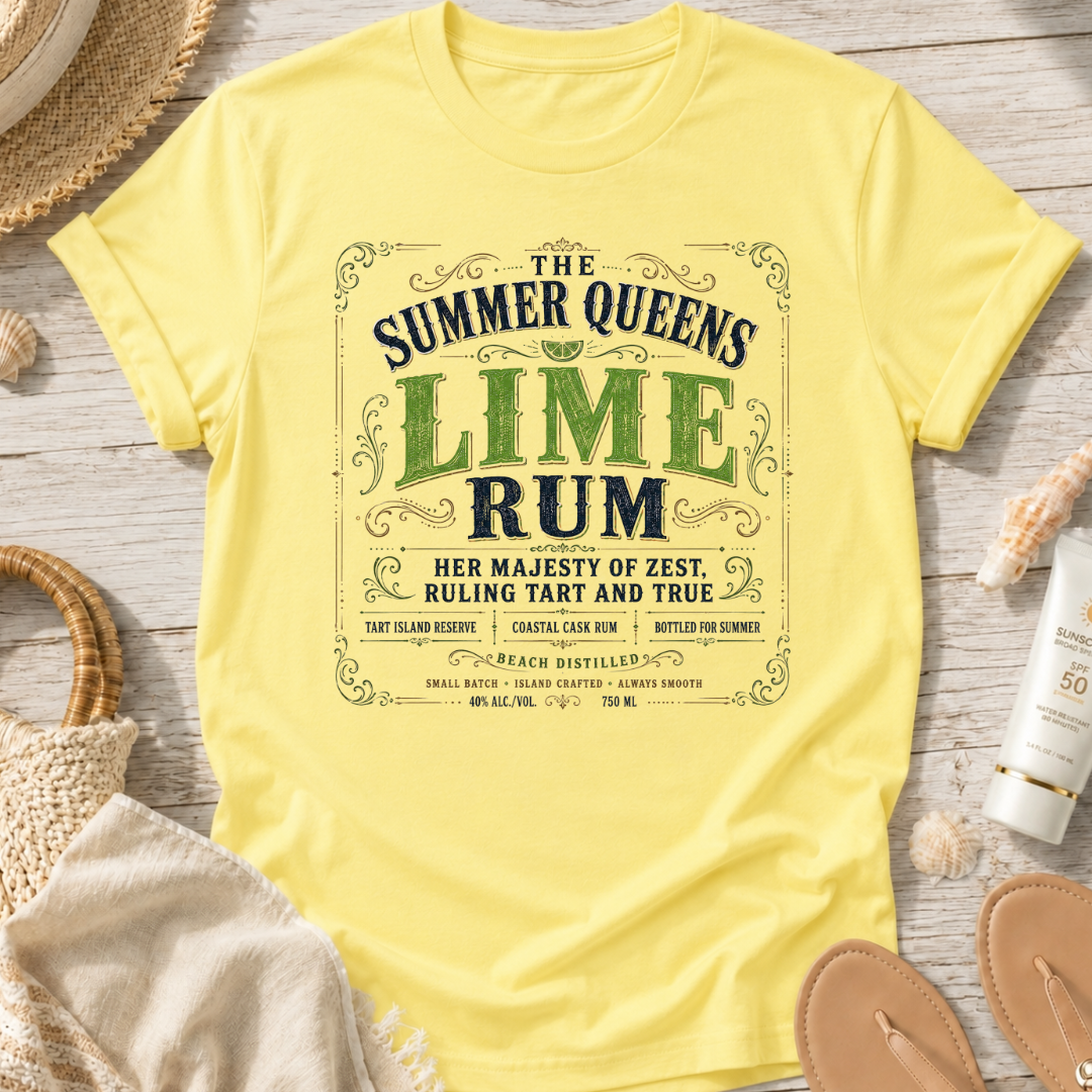 The Summer Queens Lime Rum Label T-Shirt