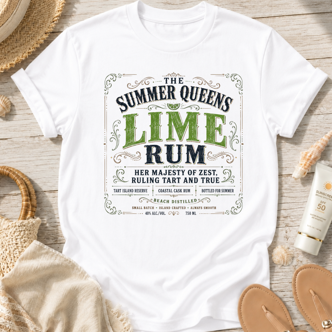 The Summer Queens Lime Rum Label T-Shirt