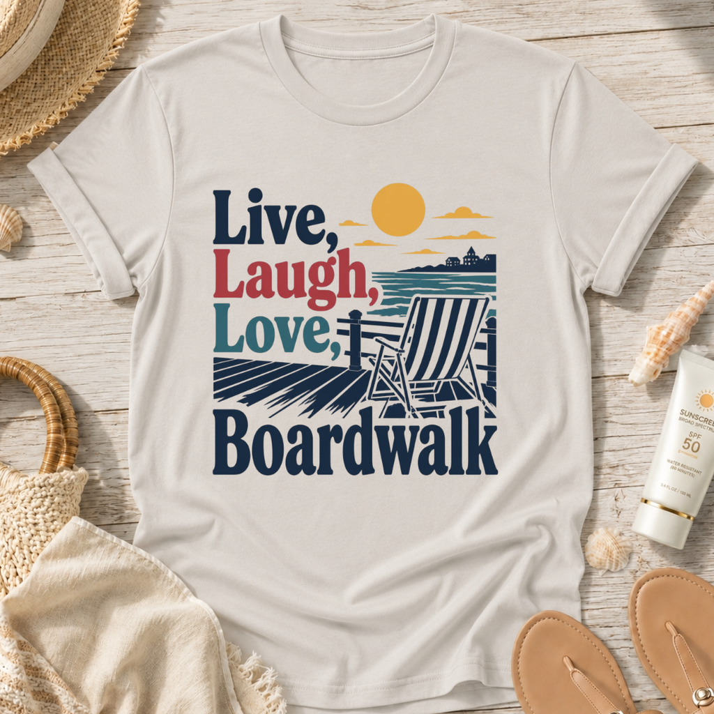 Live, Laugh, Love Boardwalk T-Shirt