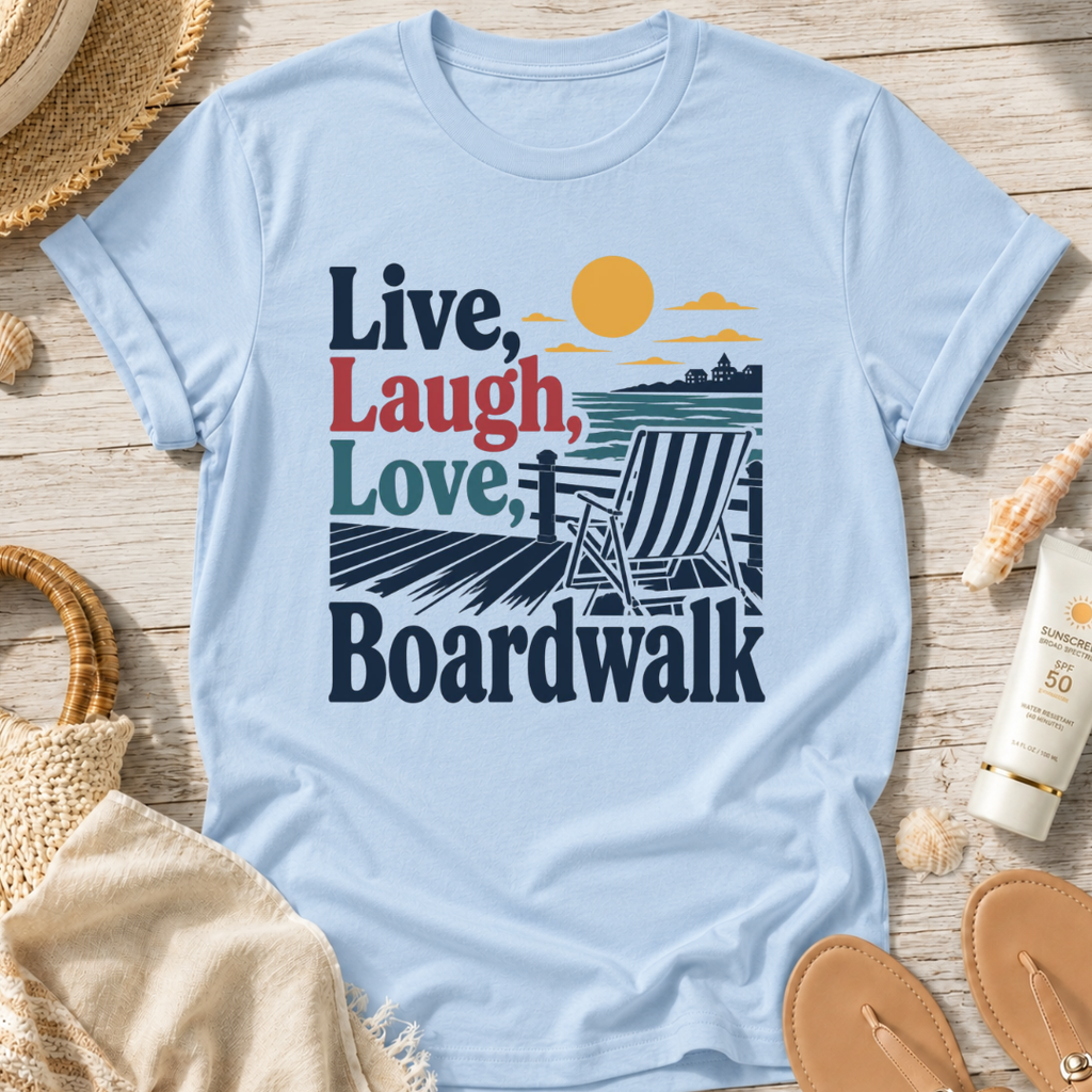 Live, Laugh, Love Boardwalk T-Shirt