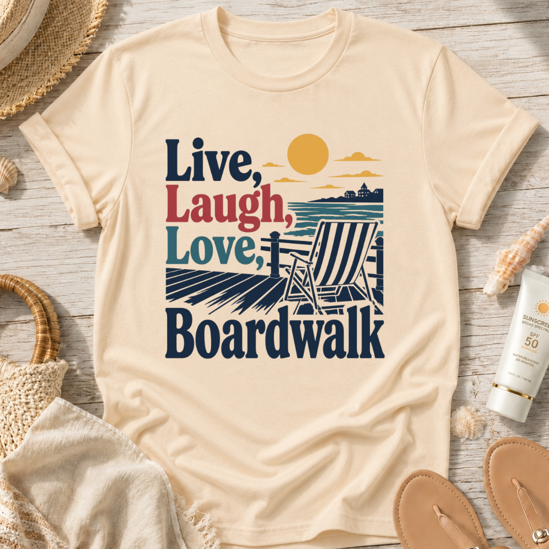 Live, Laugh, Love Boardwalk T-Shirt