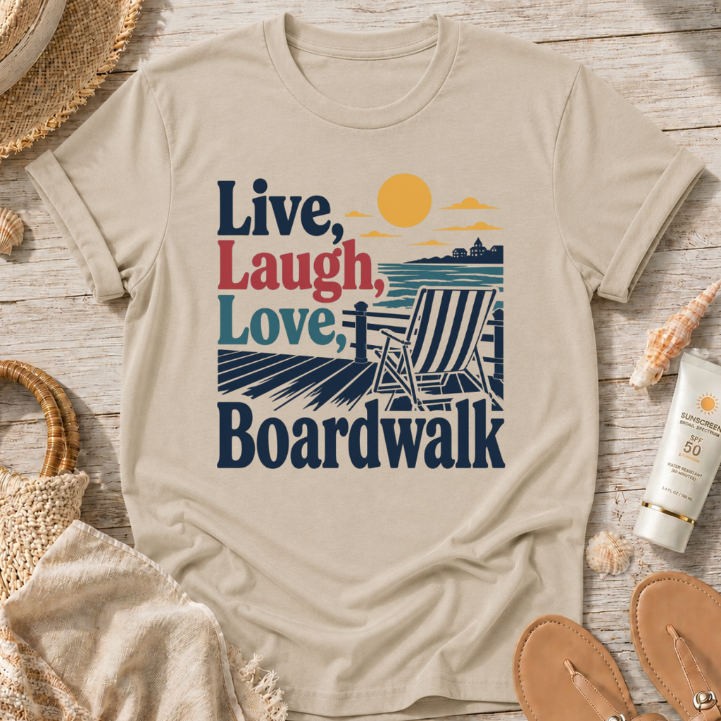 Live, Laugh, Love Boardwalk T-Shirt