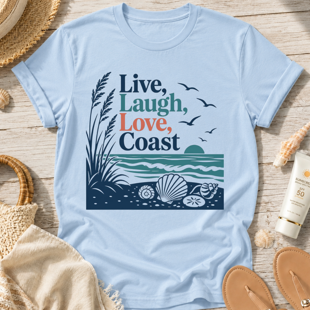 Live, Laugh, Love, Coast T-Shirt