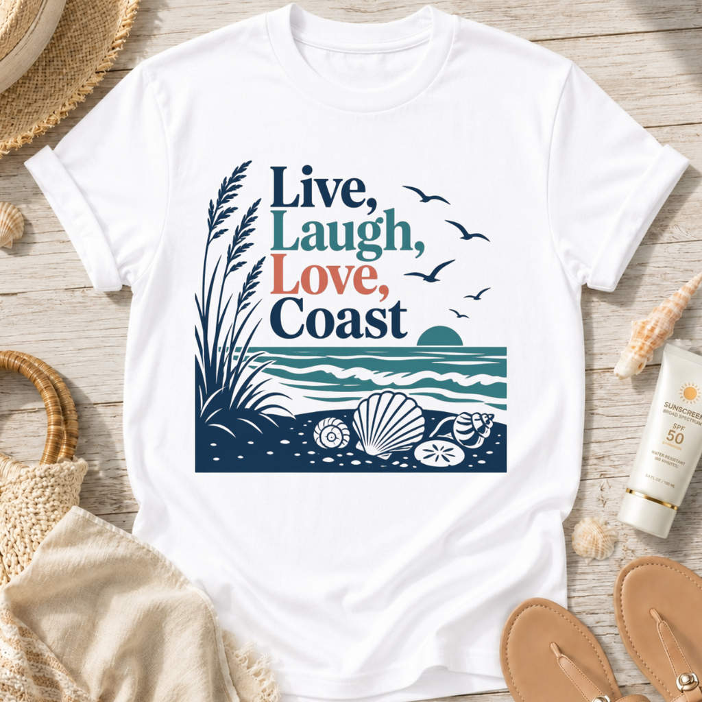 Live, Laugh, Love, Coast T-Shirt