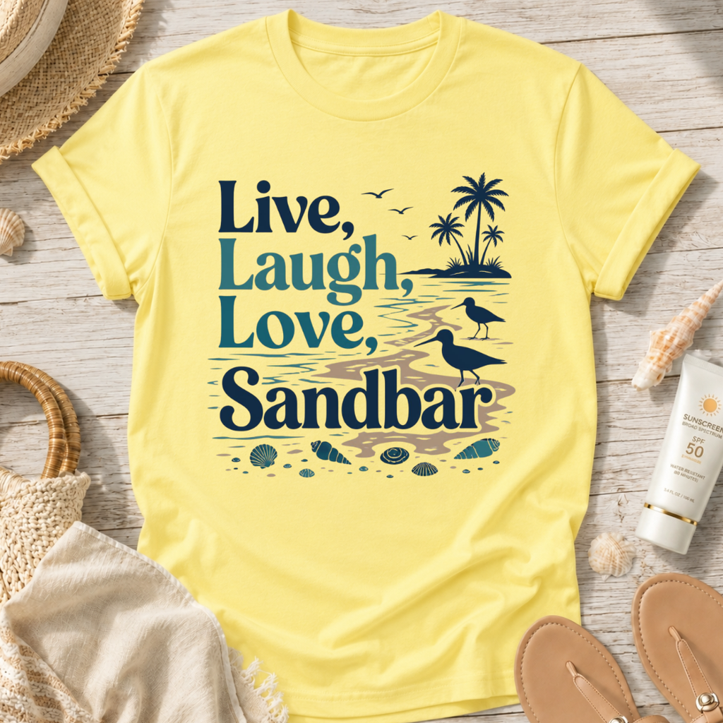 Live, Laugh, Love, Sandbar T-Shirt