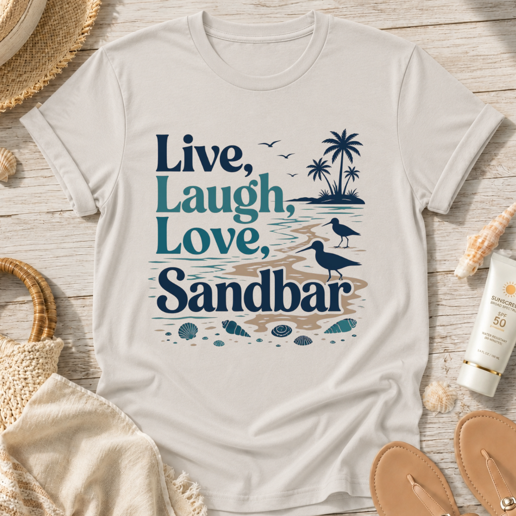 Live, Laugh, Love, Sandbar T-Shirt