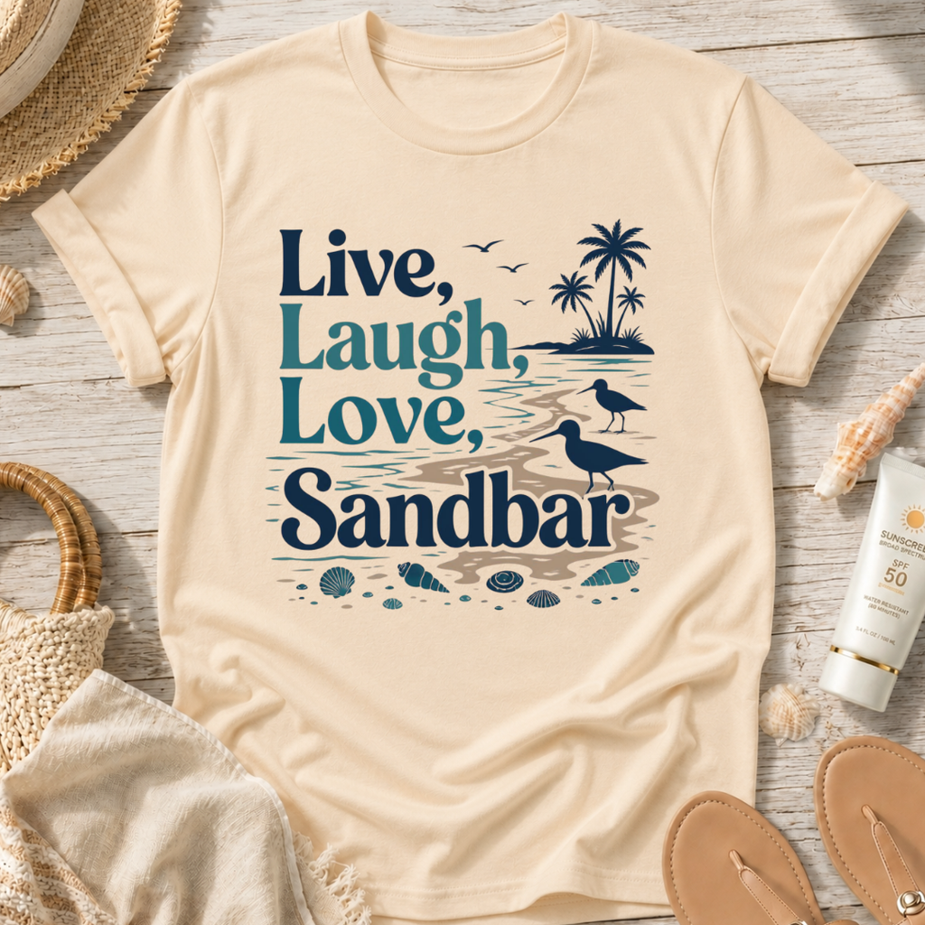 Live, Laugh, Love, Sandbar T-Shirt