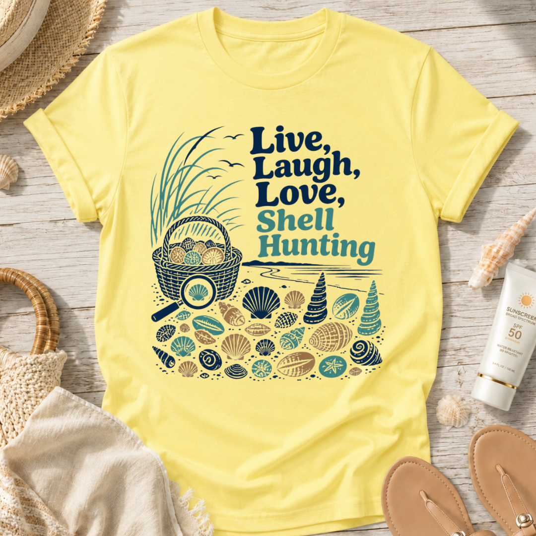Live, Laugh, Love, Shell Hunting T-Shirt