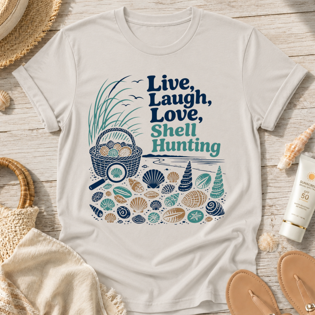 Live, Laugh, Love, Shell Hunting T-Shirt