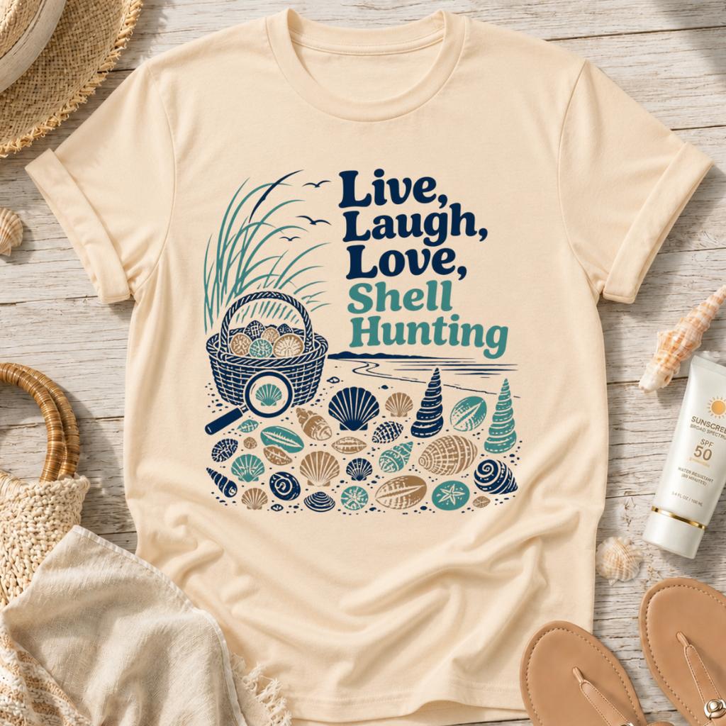 Live, Laugh, Love, Shell Hunting T-Shirt