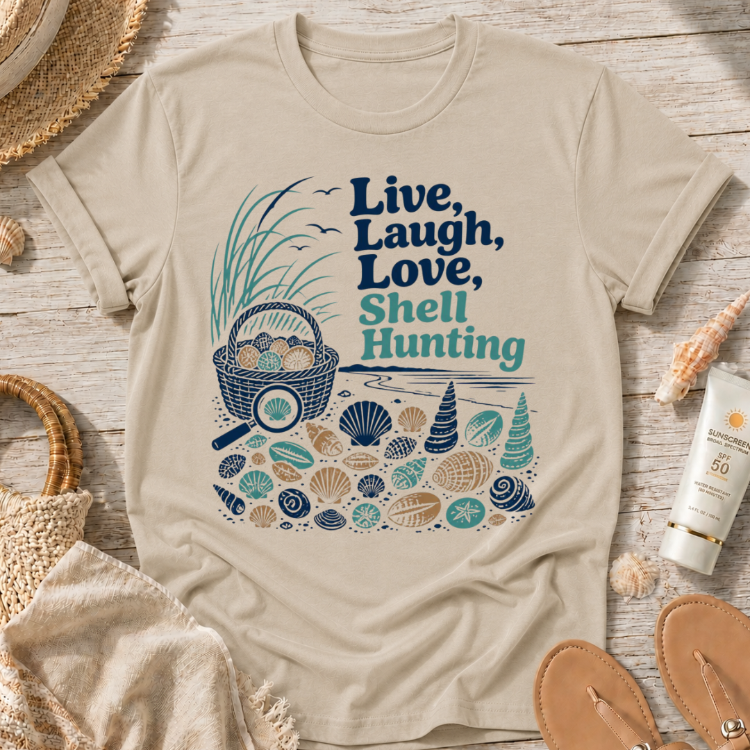 Live, Laugh, Love, Shell Hunting T-Shirt