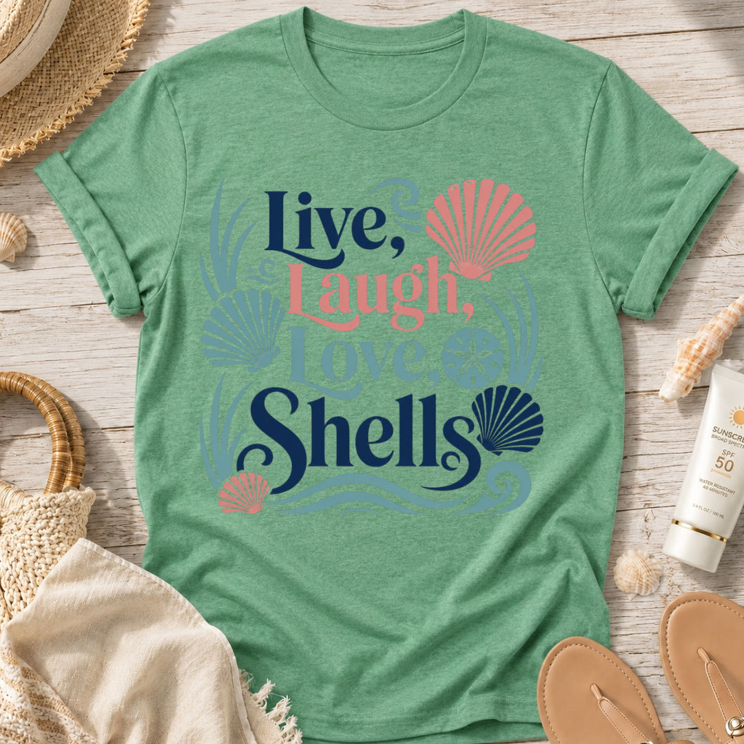 Live, Laugh, Love, Shells T-Shirt