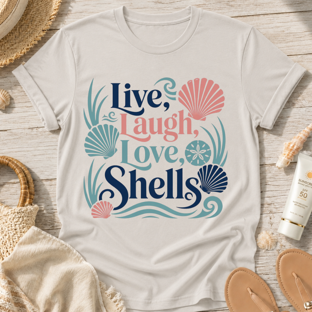 Live, Laugh, Love, Shells T-Shirt