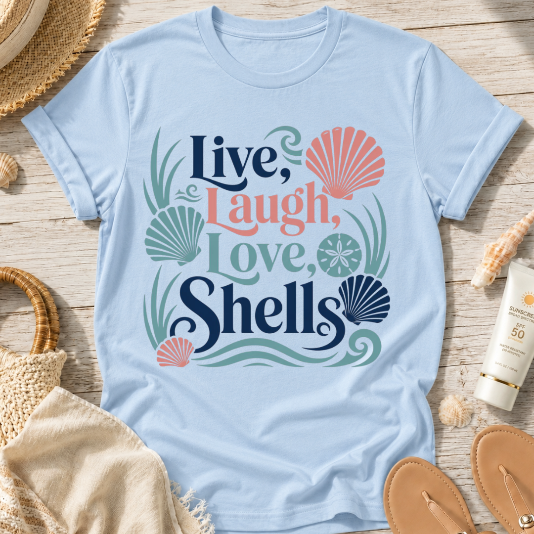 Live, Laugh, Love, Shells T-Shirt