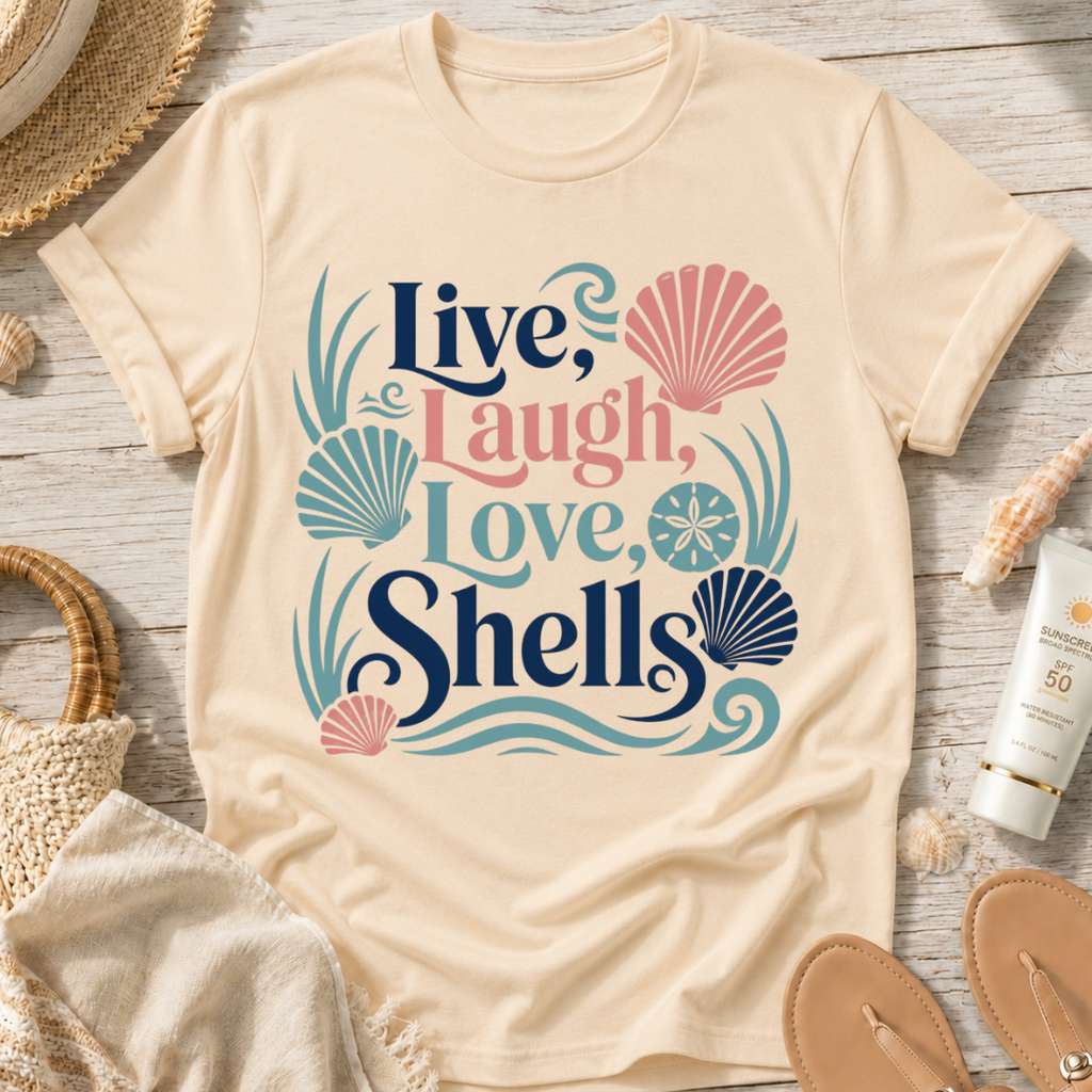 Live, Laugh, Love, Shells T-Shirt