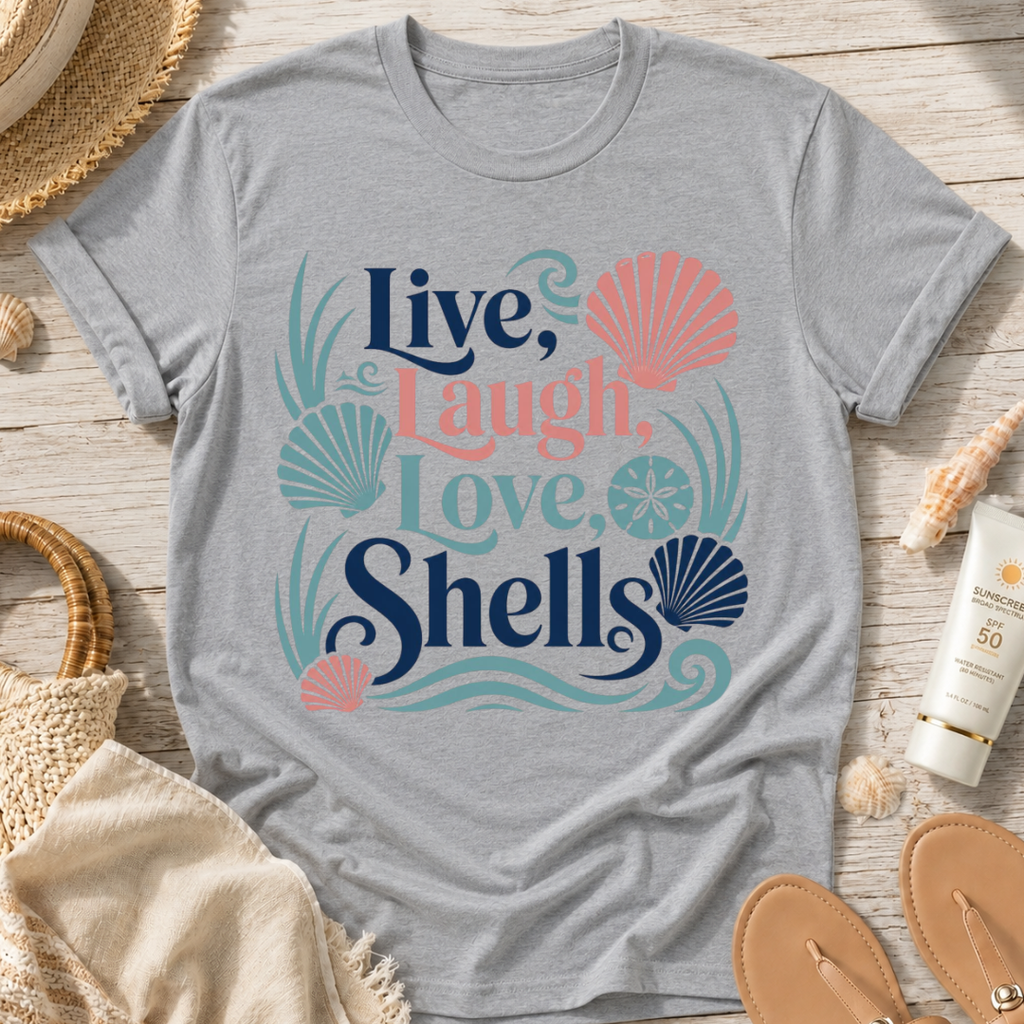 Live, Laugh, Love, Shells T-Shirt
