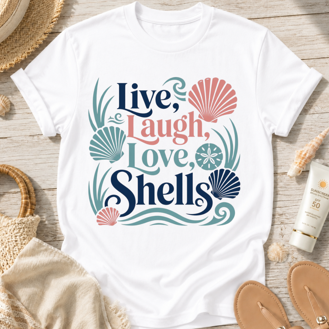 Live, Laugh, Love, Shells T-Shirt