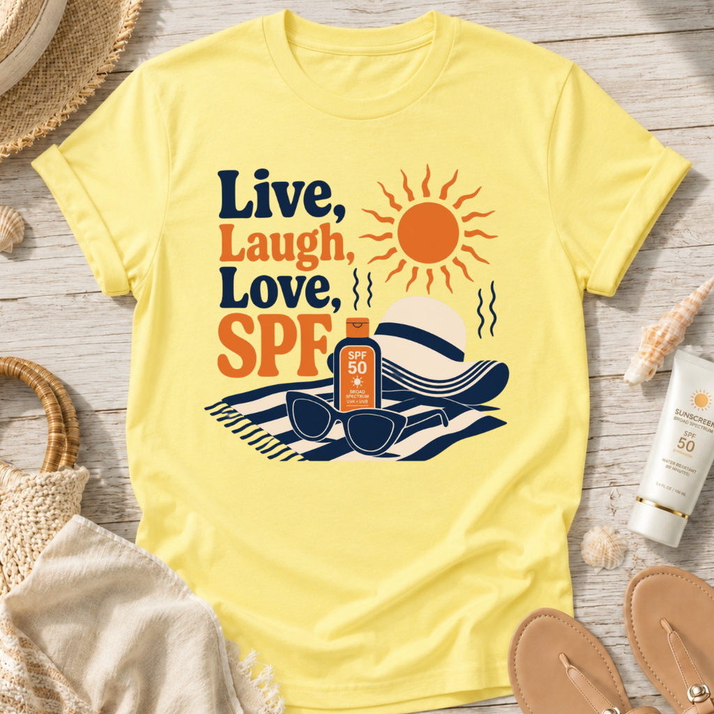 Live, Laugh, Love, SPF T-Shirt