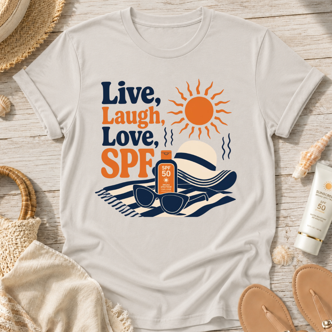Live, Laugh, Love, SPF T-Shirt