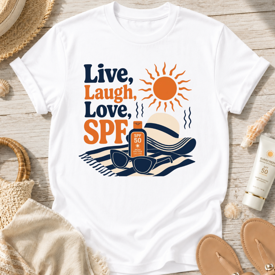 Live, Laugh, Love, SPF T-Shirt