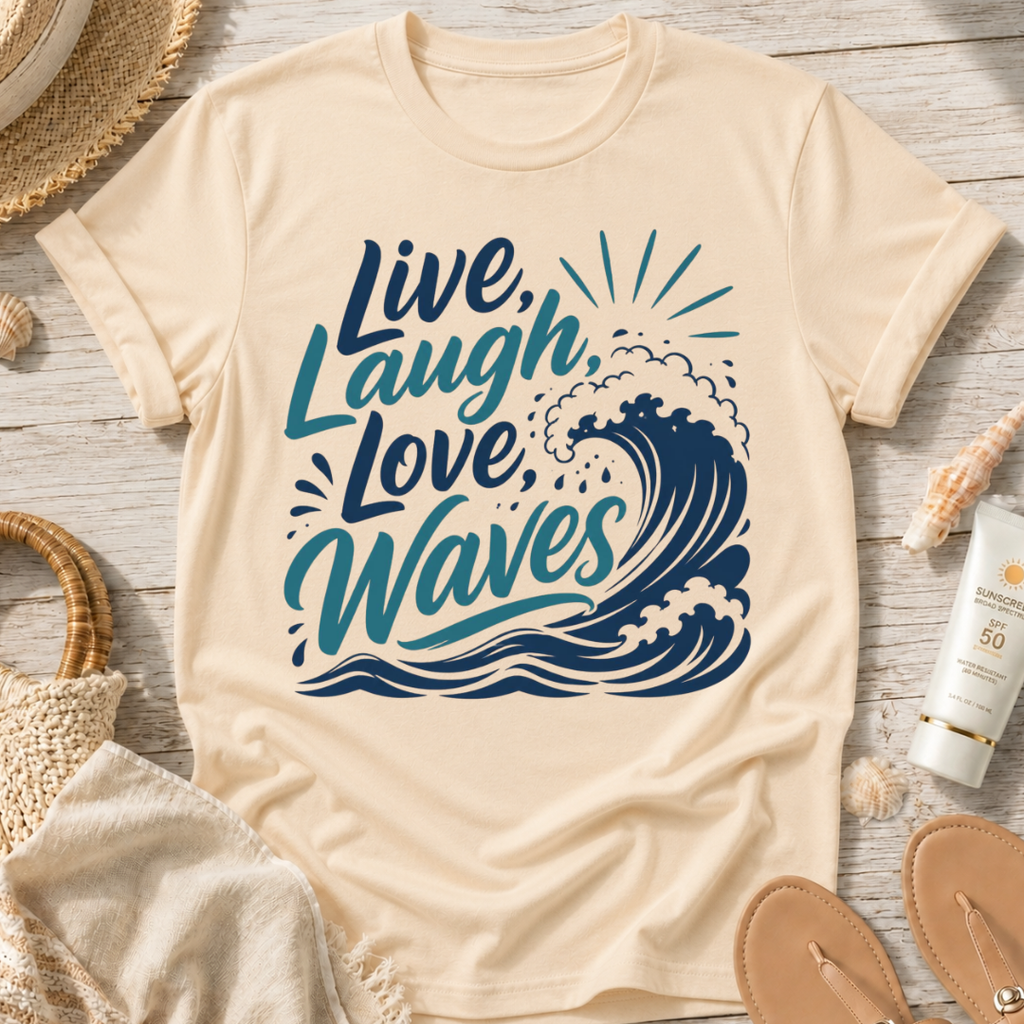 Live Laugh Love Waves T-Shirt