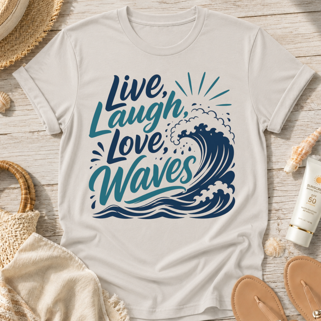 Live Laugh Love Waves T-Shirt